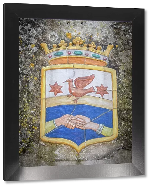Italy, Tuscany, Elba. the coat of arms of Poggio