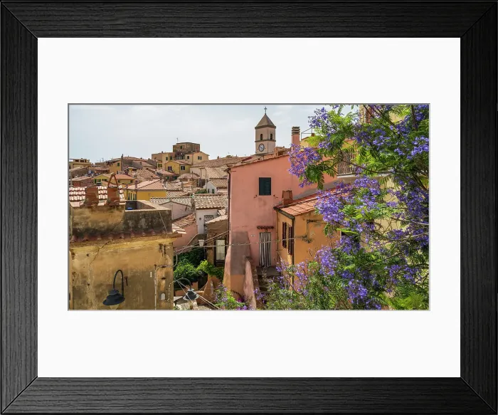 Framed Print : Italy, Tuscany, Elba. Capoliveri, a little picturesque town in the Eastern part of the Island