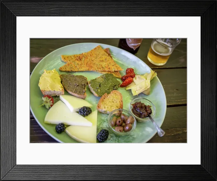 Framed Print : Italy, Tuscany, Elba. A plate with typical vegetarian specialties Framed Print : Italy, Tuscany, Elba. A plate with typical vegetarian specialties