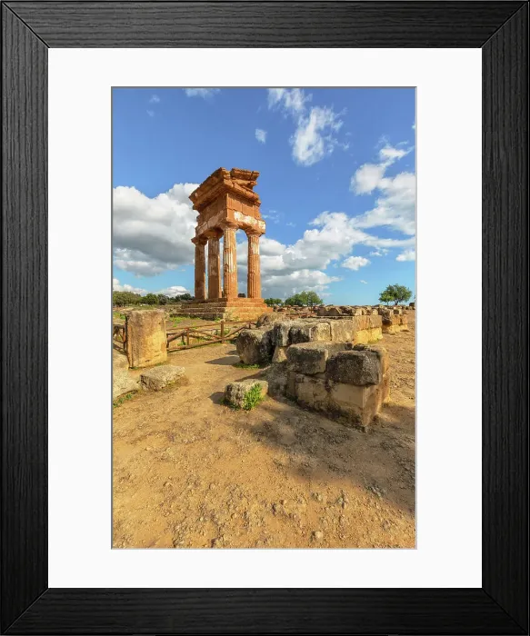 Framed Print : Temple of Castor and Pollux, Valley of Temples, Agrigento, Sicily, Italy Framed Print : Temple of Castor and Pollux, Valley of Temples, Agrigento, Sicily, Italy