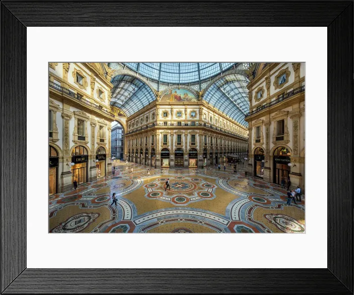 Framed Print : Galleria Vittorio Emanuele II shopping arcade, Milan, Lombardy, Italy Framed Print : Galleria Vittorio Emanuele II shopping arcade, Milan, Lombardy, Italy