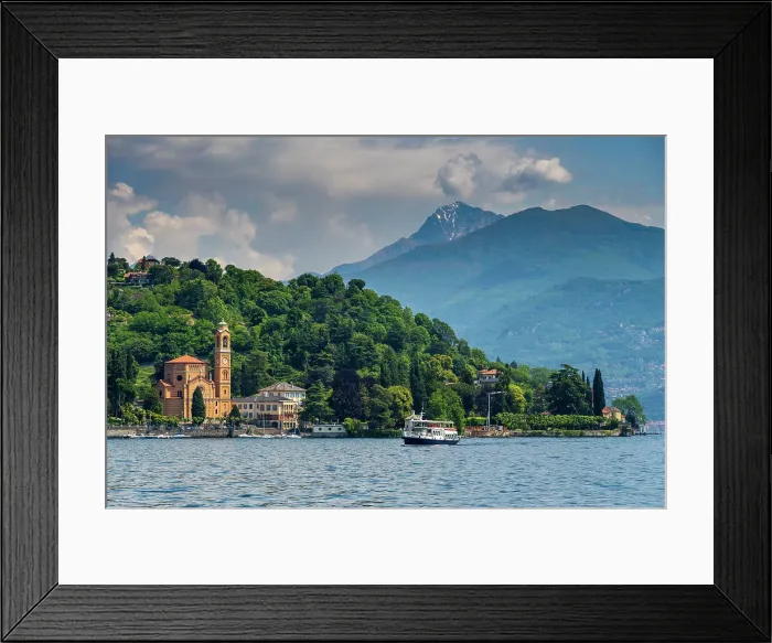 Framed Print : Scenic view of Mezzegra, Lake Como, Lombardy, Italy