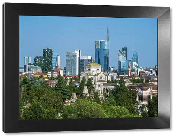 Financial district skyline, Milan, Lombardy, Italy