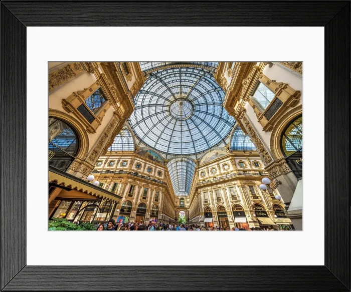 Framed Print : Galleria Vittorio Emanuele II shopping arcade, Milan, Lombardy, Italy Framed Print : Galleria Vittorio Emanuele II shopping arcade, Milan, Lombardy, Italy