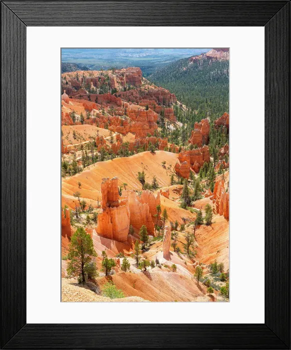 Framed Print : Scenic view of rock formations from Queens Garden Trail, Bryce Canyon National Park, Utah, USA Framed Print : Scenic view of rock formations from Queens Garden Trail, Bryce Canyon National Park, Utah, USA
