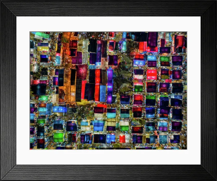 Framed Print : Aerial view of temporary tents for the Third largest Muslims congregation in Barisal, Bangladesh