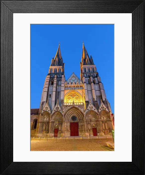 Framed Print : The Exterior of Bayeux Cathedral at Dusk, Bayeux, Normandy, France Framed Print : The Exterior of Bayeux Cathedral at Dusk, Bayeux, Normandy, France