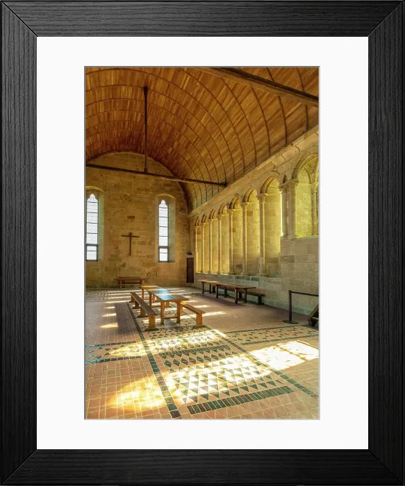 Framed Print : The Refectory at Mont Saint Michel, Normandy, France Framed Print : The Refectory at Mont Saint Michel, Normandy, France