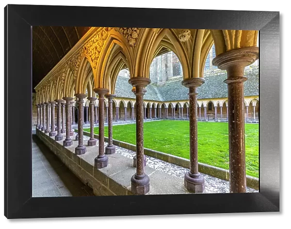 The Cloisters at Mont Saint Michel, Normandy, France