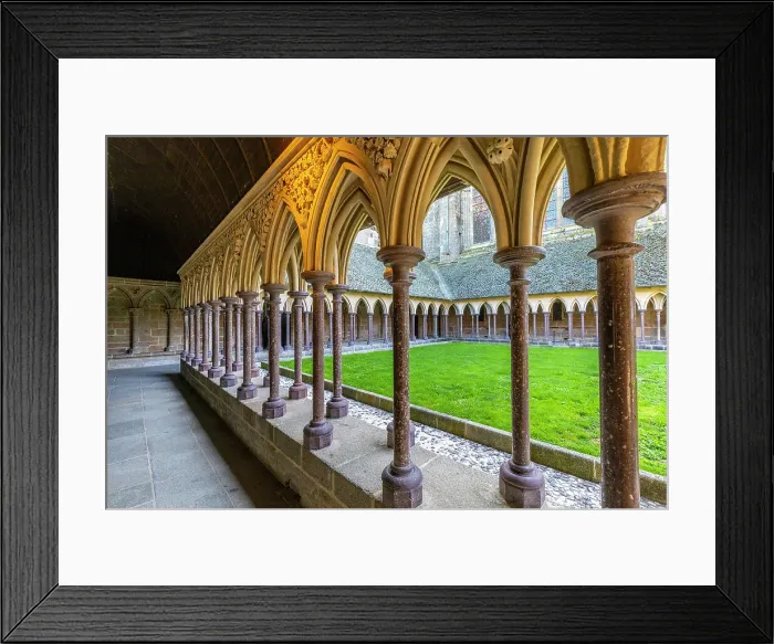 Framed Print : The Cloisters at Mont Saint Michel, Normandy, France Framed Print : The Cloisters at Mont Saint Michel, Normandy, France