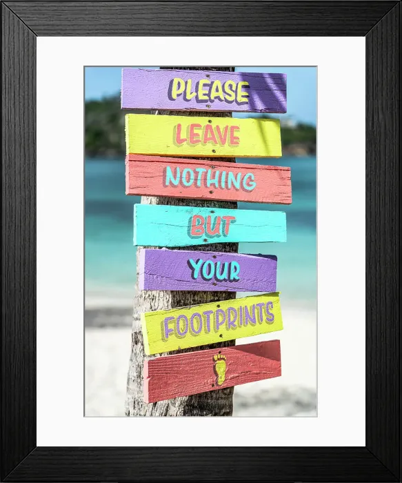 Framed Print : Colorful wooden beach signs on a tropical shore, Antigua, Antigua & Barbuda, Caribbean, West Indies Framed Print : Colorful wooden beach signs on a tropical shore, Antigua, Antigua & Barbuda, Caribbean, West Indies