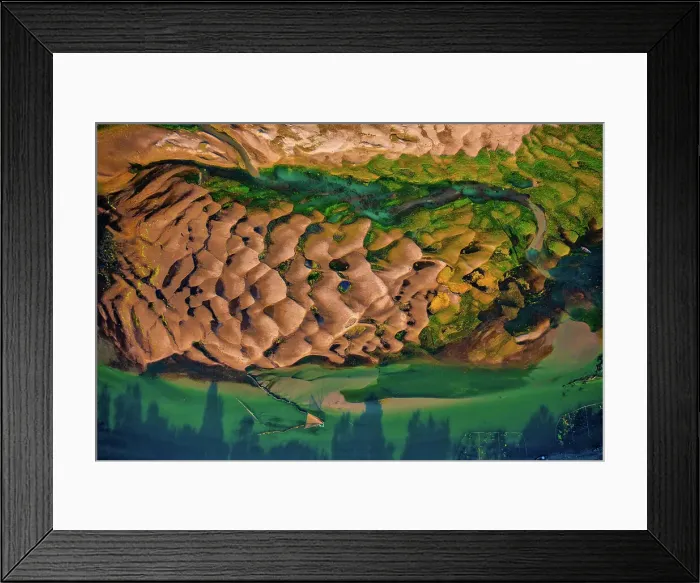 Framed Print : Aerial view of small fishing boats fishing along the Kaliganga river in Manikganj, Bangladesh Framed Print : Aerial view of small fishing boats fishing along the Kaliganga river in Manikganj, Bangladesh