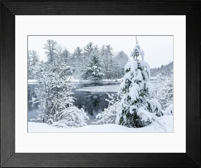 Framed Print : WInter along Wilsons Falls Bracebridge, Ontario, Canada Framed Print : WInter along Wilsons Falls Bracebridge, Ontario, Canada