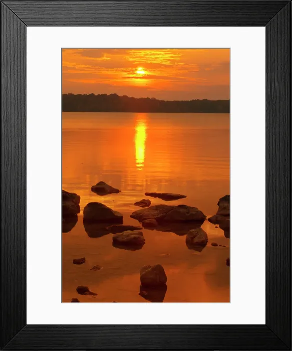 Framed Print : Sunset on Berford Lake Bruce Peninsula, Ontario, Canada