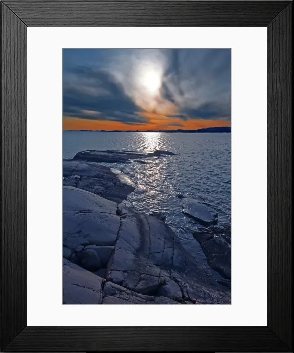 Framed Print : Strom front on Goergian Bay Philip Edward Island, Ontario, Canada