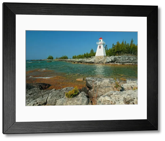Framed Print : lighthouse on Georgian Bay at South Baymouth on Manitoulin Island (Lake Huron) South Baymouth on Manitoulin Island, Ontario, Canada Framed Print : lighthouse on Georgian Bay at South Baymouth on Manitoulin Island (Lake Huron) South Baymouth on Manitoulin Island, Ontario, Canada