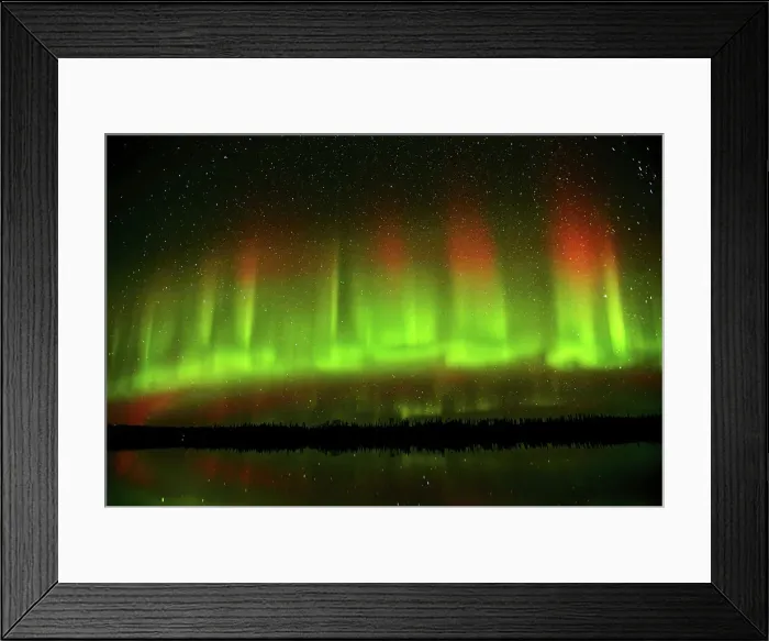 Framed Print : Northern lights or aurora borealis at Klotz Lake Longlac, Ontario, Canada Framed Print : Northern lights or aurora borealis at Klotz Lake Longlac, Ontario, Canada
