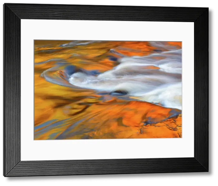 Framed Print : AUtumn colors reflected in Lower Rosseau Falls at sunset Rosseau, Ontario, Canada Framed Print : AUtumn colors reflected in Lower Rosseau Falls at sunset Rosseau, Ontario, Canada
