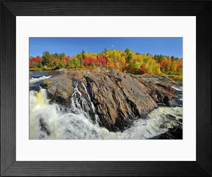 Framed Print : Aux Sables River and autumn colors near Massey Chutes Provincial Park, Ontario, Canada Framed Print : Aux Sables River and autumn colors near Massey Chutes Provincial Park, Ontario, Canada