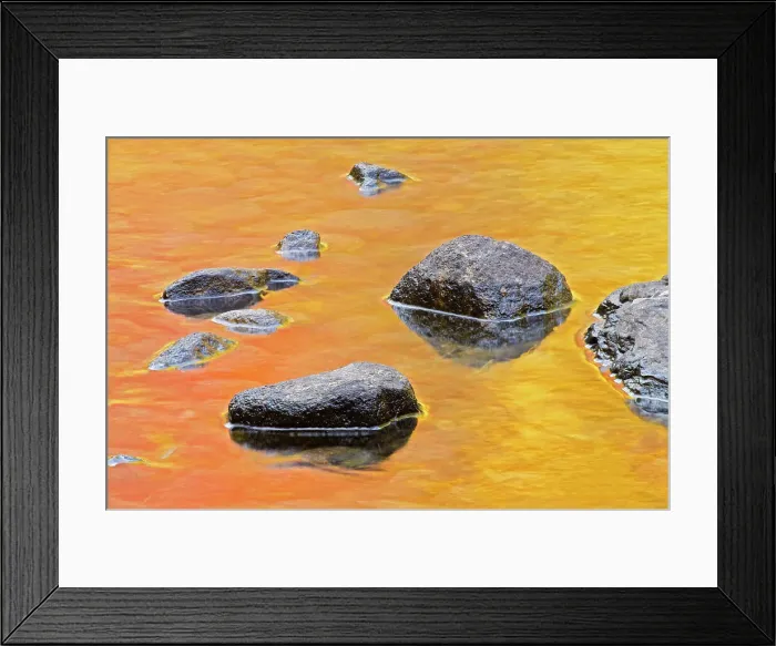 Framed Print : Rocks in Dryberry Creek with autumn colored reflections of trees Sioux Narrows, Ontario, Canada Framed Print : Rocks in Dryberry Creek with autumn colored reflections of trees Sioux Narrows, Ontario, Canada