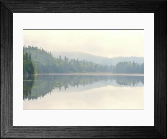 Framed Print : Morning fog on northern lake Near Schreiber, Ontario, Canada Framed Print : Morning fog on northern lake Near Schreiber, Ontario, Canada