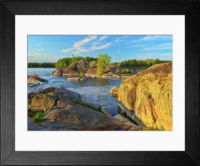 Framed Print : Rock. The flow of water narrows between Lovesick Lake and Lower Buckhorn Lake on the west and Stoney Lake to the east creating Burleigh Falls. Kawartha Lakes. Burleigh Falls, Ontario, Canada Framed Print : Rock. The flow of water narrows between Lovesick Lake and Lower Buckhorn Lake on the west and Stoney Lake to the east creating Burleigh Falls. Kawartha Lakes. Burleigh Falls, Ontario, Canada