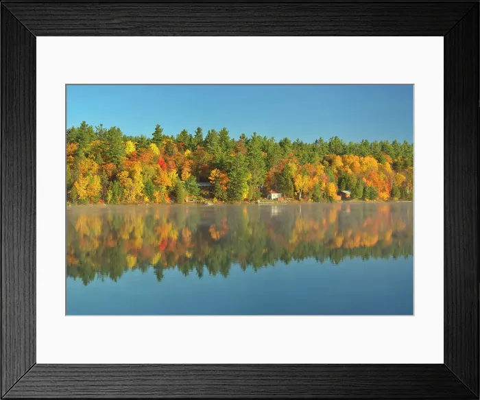 Framed Print : Cottages and Autumn colors along Carlyle Lake Killarney Provincial Park, Ontario, Canada Framed Print : Cottages and Autumn colors along Carlyle Lake Killarney Provincial Park, Ontario, Canada