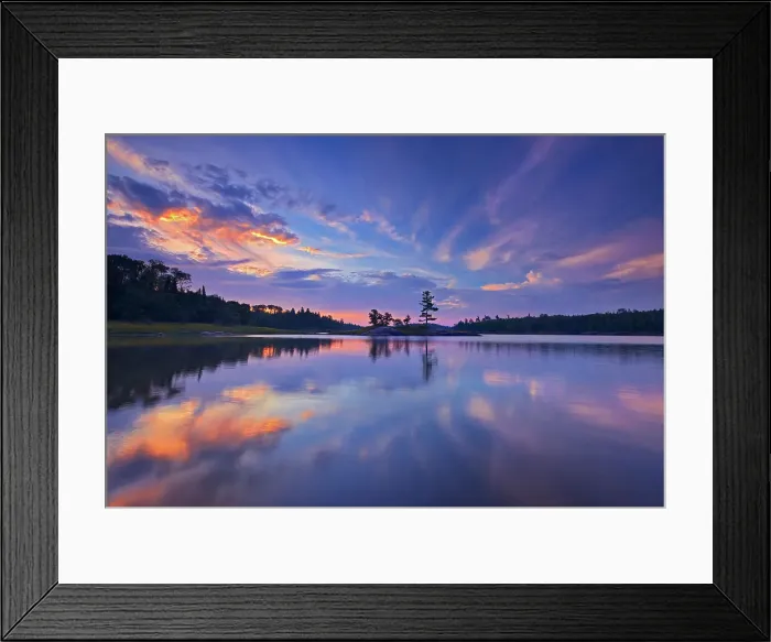 Framed Print : Clouds reflected in Middle Lake at sunrise Kenora, Ontario, Canada Framed Print : Clouds reflected in Middle Lake at sunrise Kenora, Ontario, Canada