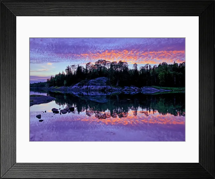 Framed Print : Middle Lake reflection at sunset Kenora, Ontario, Canada Framed Print : Middle Lake reflection at sunset Kenora, Ontario, Canada