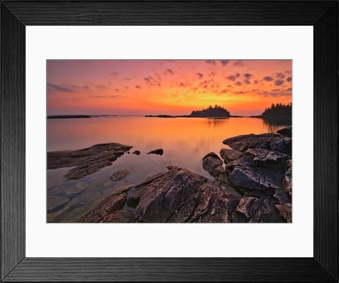 Framed Print : Sunrise on Georgian Bay. (Lake Huron). Burnt Point. Bruce Peninsula. Bruce Peninsula National Park, Ontario, Canada Framed Print : Sunrise on Georgian Bay. (Lake Huron). Burnt Point. Bruce Peninsula. Bruce Peninsula National Park, Ontario, Canada