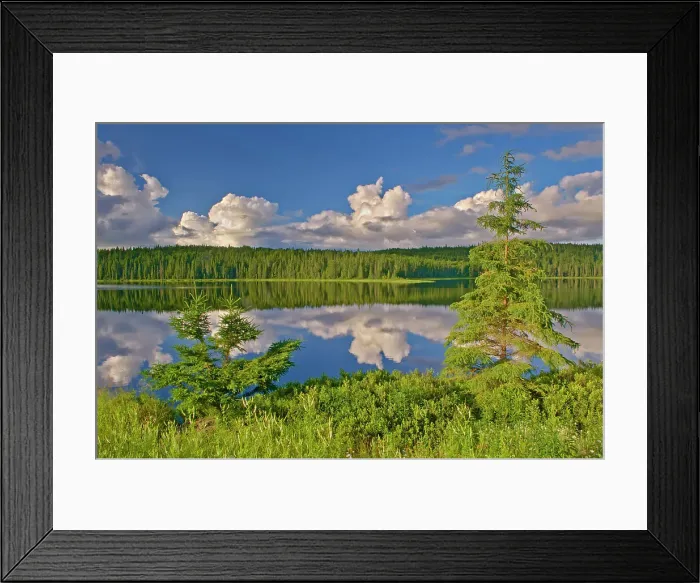 Framed Print : CLouds reflected in Trail Lake. Hwy 105 North of Vermillion Bay, Ontario, Canada Framed Print : CLouds reflected in Trail Lake. Hwy 105 North of Vermillion Bay, Ontario, Canada