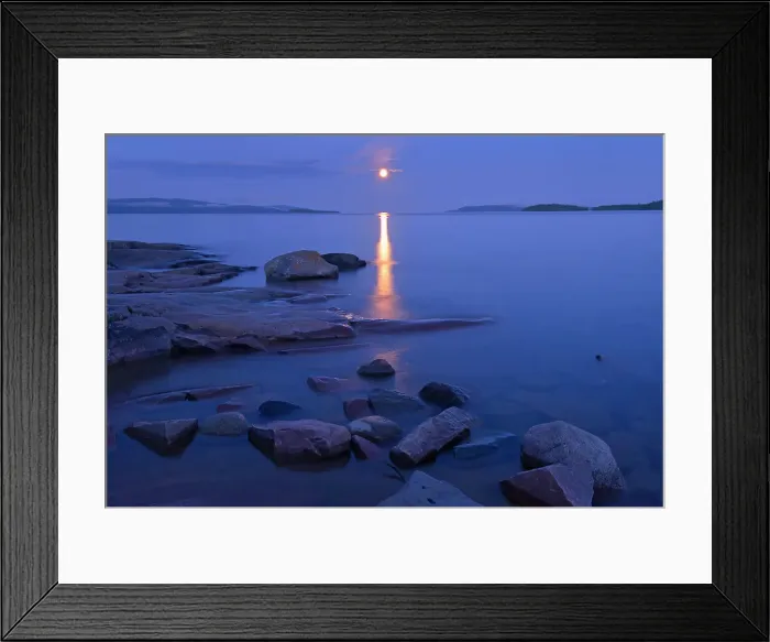 Framed Print : Moon over Lake Superior Rossport, Ontario, Canada Framed Print : Moon over Lake Superior Rossport, Ontario, Canada