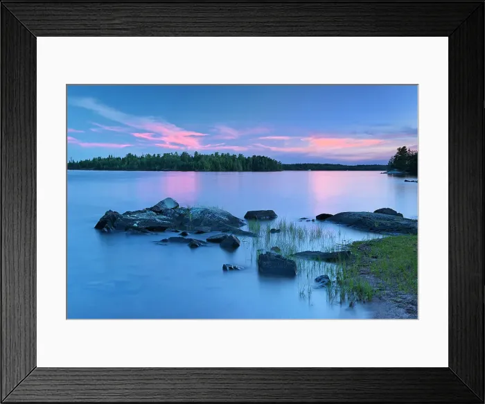 Framed Print : Dusk on Lake of the Woods Sioux Narrows Provincial PArk, Ontario, Canada Framed Print : Dusk on Lake of the Woods Sioux Narrows Provincial PArk, Ontario, Canada