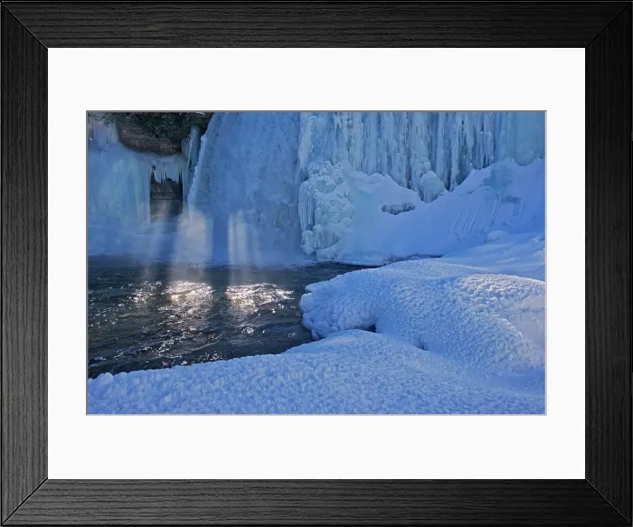 Framed Print : Bridal Veil Falls in winter. Manitoulin Island. Kagawong, Ontario, Canada Framed Print : Bridal Veil Falls in winter. Manitoulin Island. Kagawong, Ontario, Canada