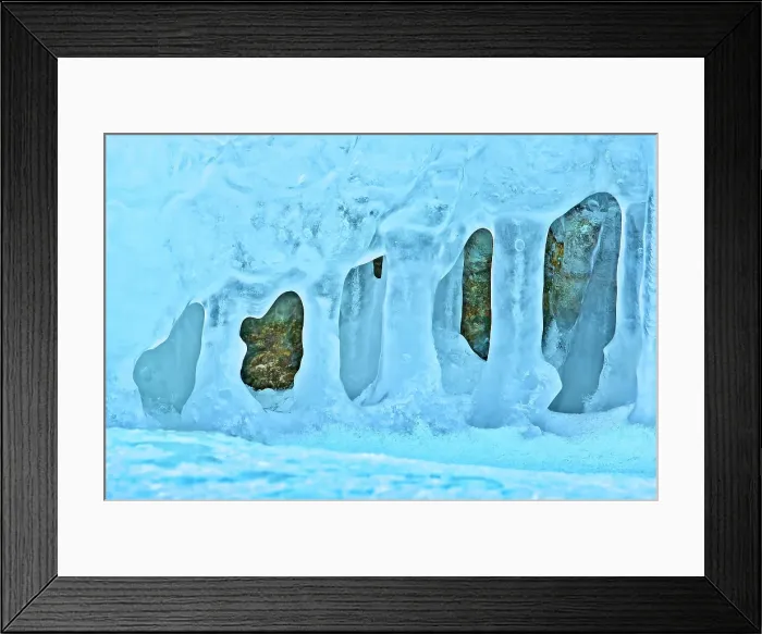 Framed Print : Ice on shore of Georgian Bay Tobermory, Ontario, Canada