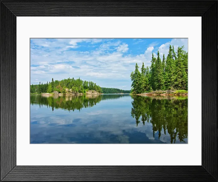 Framed Print : Clouds reflected in Blindfold Lake Kenora DIstrict, Ontario, Canada Framed Print : Clouds reflected in Blindfold Lake Kenora DIstrict, Ontario, Canada
