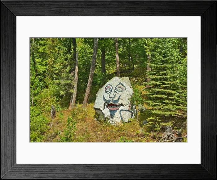 Framed Print : Painted rock on Lake of The Woods Kenora District, Ontario, Canada Framed Print : Painted rock on Lake of The Woods Kenora District, Ontario, Canada