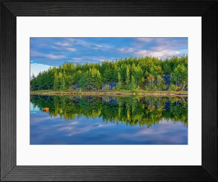 Framed Print : Reflection on northern lake. Adjacent Regional Road 80 (Old Highway 69). Greater Sudbury, Ontario, Canada Framed Print : Reflection on northern lake. Adjacent Regional Road 80 (Old Highway 69). Greater Sudbury, Ontario, Canada