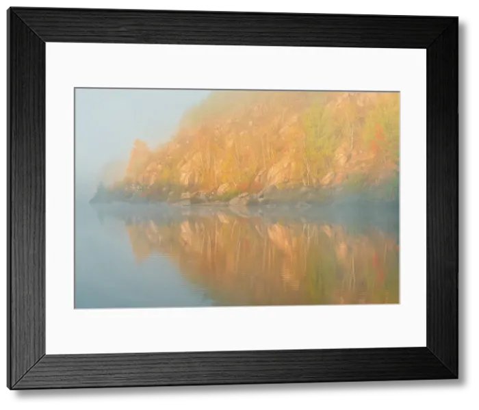 Framed Print : Autumn colors reflected in Lake Laurentian on an early foggy morning Sudbury, Ontario, Canada Framed Print : Autumn colors reflected in Lake Laurentian on an early foggy morning Sudbury, Ontario, Canada