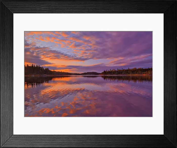 Framed Print : Reflection in Middle Lake at sunrise Kenora, Ontario, Canada Framed Print : Reflection in Middle Lake at sunrise Kenora, Ontario, Canada