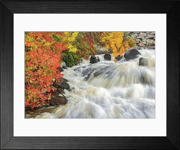 Framed Print : Waterfall located along the eastern shores of Lake of the Woods Nestor Falls, Ontario, Canada