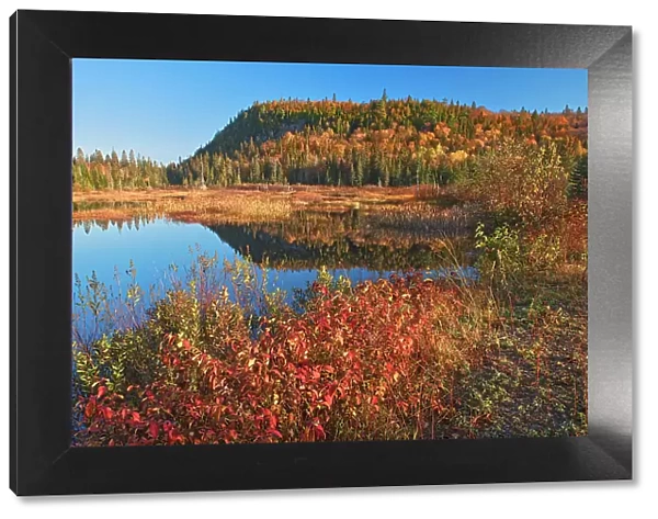 Unamed lake in autumn, Lake Superior Provincial Park, Ontario, Canada
