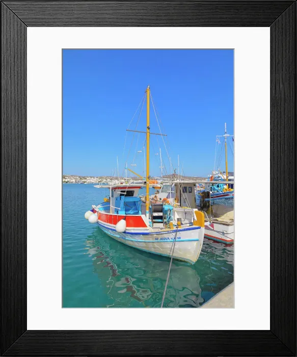 Framed Print : Traditional fishing boat, Adamas, Milos Island, Cyclades Islands, Greece Framed Print : Traditional fishing boat, Adamas, Milos Island, Cyclades Islands, Greece