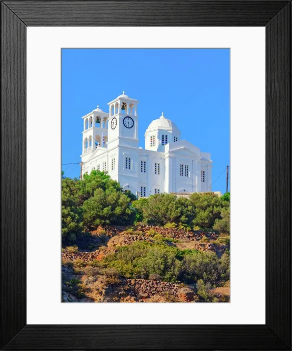 Framed Print : View of Agios Nikolaos church in Tripiti village, Milos Island, Cyclades Islands, Greece Framed Print : View of Agios Nikolaos church in Tripiti village, Milos Island, Cyclades Islands, Greece