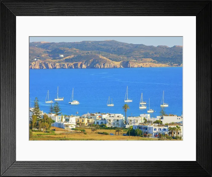 Framed Print : View of Adamas harbour, Adamas, Milos Island, Cyclades Islands, Greece Framed Print : View of Adamas harbour, Adamas, Milos Island, Cyclades Islands, Greece