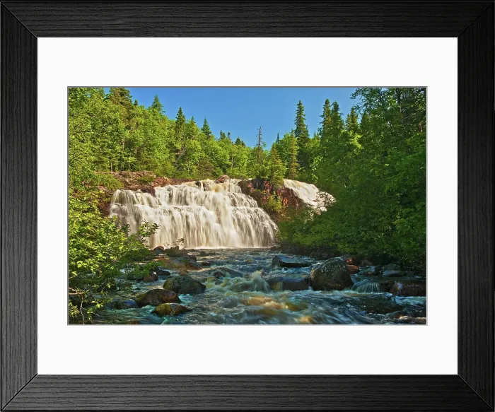 Framed Print : Waterfalls at Mink Creek empties continues to Lake Superior Near Marathon, Ontario, Canada Framed Print : Waterfalls at Mink Creek empties continues to Lake Superior Near Marathon, Ontario, Canada