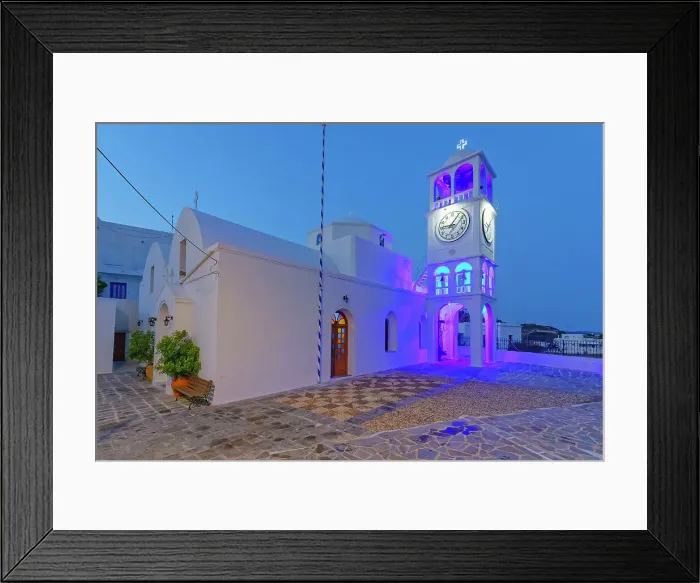 Framed Print : View Agios Spiridon church at night, Triovasalos village, Milos island, Cyclades, Greece Framed Print : View Agios Spiridon church at night, Triovasalos village, Milos island, Cyclades, Greece