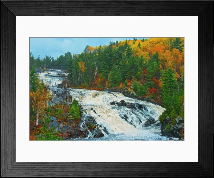 Framed Print : Onaping River at Onaping Falls. Onaping, Ontario, Canada Framed Print : Onaping River at Onaping Falls. Onaping, Ontario, Canada