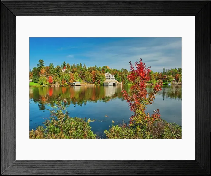 Framed Print : Cottage on the West Arm of Lake Nipissing in autumn, Ontario, Canada West Arm, Ontario, Canada Framed Print : Cottage on the West Arm of Lake Nipissing in autumn, Ontario, Canada West Arm, Ontario, Canada