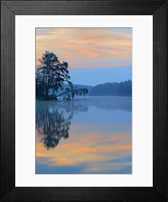 Framed Print : Reflection on Dogtooth Lake at sunrise Kenora District, Ontario, Canada Framed Print : Reflection on Dogtooth Lake at sunrise Kenora District, Ontario, Canada